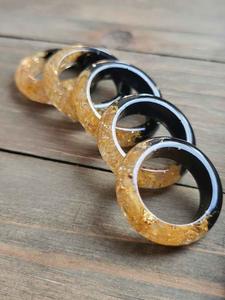 Resin Acrylic Rings Round Shape Handcrafted Love Ring Women Party Jewelry Wholesale Supply for Best Price - Product Image 3