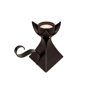 Nouveau support de bougie décoratif en aluminium à 4 piliers noir mat pour la décoration de table et d'halloween faite à la main - Product Image 2