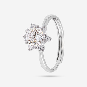 Bague Chevalière en Argent 92,5 Plaqué Or Rose, Incrustation Technologie Griffe, Élégante Bague de Fiançailles - 188515 - Product Image 5