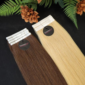 ผมต่อ100% มนุษย์แบบเต็มหนังกำพร้าผมลอน - Product Image 1