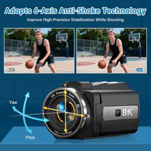 Caméscope numérique 8K flambant neuf avec capteur CMOS et zoom 10x, dernière version 2025, caméra de vlogging Ultra HD 88MP avec WiFi et écran 3,0 pouces - Product Image 3