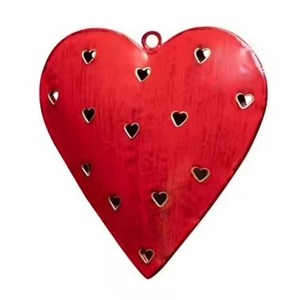Decoración Moderna de Pared con Forma de Corazón Rojo de Metal para Navidad, Accesorio para el Hogar Ecológico y Duradero - Product Image 5