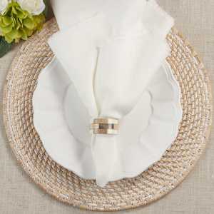 Ronds de serviette en bois de luxe faits à la main pour la vente en gros de Noël d'Inde - Product Image 2