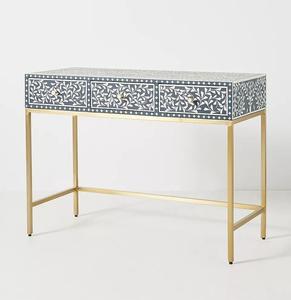 Incrustation d'os moderne de haute qualité en forme de C Table d'extrémité motif de poisson Tables d'extrémité les plus vendues en gros de l'usine indienne - Product Image 6