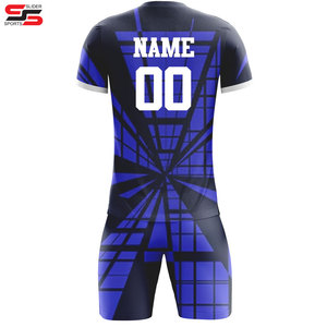 Uniformes de fútbol de manga corta unisex, ropa deportiva hecha a medida, 100% poliéster, transpirable con diseño de sublimación, estilo de conjunto - Product Image 2