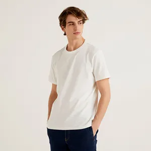 New Design Wholesale Man 100% Cotton T-Shirt 2024 Cheap Custom Basic Plain O Neck Men T Shirts
