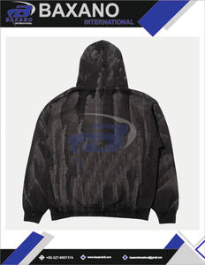 Sweat à capuche unisexe vintage délavé, pull en polaire oversize, streetwear, hiver, Y2K, design de logo personnalisé - Product Image 5