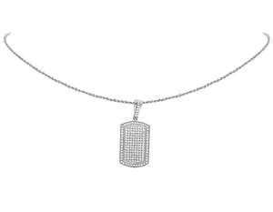 Haute Qualité Élégant Classique Moissanite Diamant Rectangulaire S925 Argent Hip Hop Collier Bijoux Pendentif Charme Pour Hommes - Product Image 3