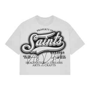 Heavyweight Men T Shirt Print 100% Cotton Blank Sports Gym Wear Cotton Oversized Printed Sublimation <b>Tshirt</b> - Product Image 3