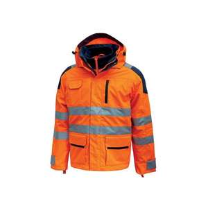 Parka DE SEGURIDAD reflectante para hombre y mujer, ropa impermeable, color naranja y fluo - Product Image 1