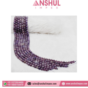 Lepidolite-Cuentas redondas para pulseras, piedra Natural pulida, forma redonda, lisa, AAA, 8mm - Product Image 5