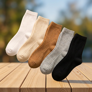 Calcetines de Mujer con Diseño Acanalado para Uso Diario, Antideslizantes y Cómodos, Talla 42 - Product Image 1