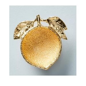 Mini plats à soupe en métal au citron de luxe élégants Design durable en or poli Caractéristique écologique Accent accrocheur - Product Image 1