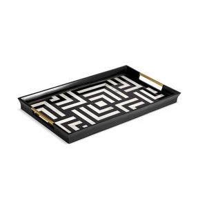 Bandeja de Servicio Modelo Love, Artesanía India en Madera Ecológica con Incrustaciones de Resina, Elegante para Mesa de Comedor, Decoración para el Hogar y Restaurantes - Product Image 6