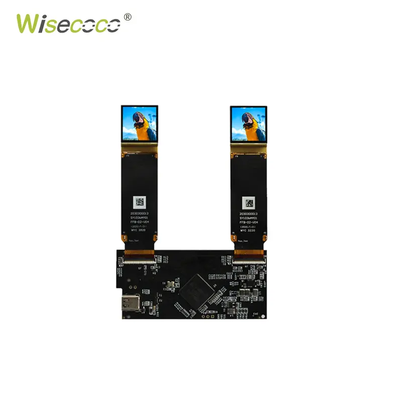 Wisecoco haute résolution 2560*2560 haute luminosité 1800cd/m2 MIPI 1 pouce Oled AR VR solution d'affichage Module d'écran Lcd