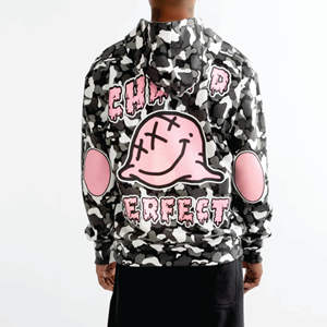 Pull-over décontracté à la mode Hip Hop pour hommes, sweatshirts à capuche de haute qualité avec logo de marque personnalisé - Product Image 4