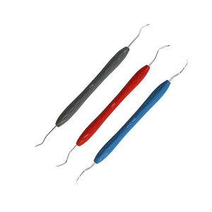 Ensemble de poignées en silicone 3pcs Dental Micro Sickel Scaler Gracey Curette 13/14 Instruments de haute qualité - Product Image 2