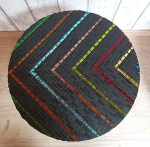 Dazzling <b>Mosaic</b> Side Table: Iridescent <b>Art</b> - Blue Coffee Table - Side Table - Livingroom Decor - Gift - Product Image 2