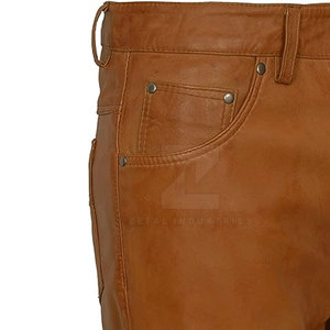 Pantalones de Cuero Casuales Ligeros para Hombre al por Mayor, MOQ Bajo, Logotipo Personalizado, Diseño Personalizado de Última Moda en Venta - Product Image 5