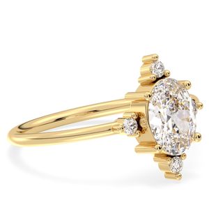 Anillos de Compromiso Elegantes REYES de Plata de Ley 925, Joyería de Moissanita con Certificado GRA, Regalo de Aniversario para Mujer - Product Image 3