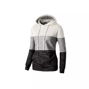 Vente en gros, polaire 100% coton de haute qualité, bloc de couleur, gym, fitness, femmes, logo, broderie, imprimé, pull à capuche - Product Image 2