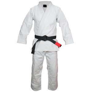 Uniforme de karaté d'arts martiaux blanc en coton extensible, léger, respirant, durable et anti-rétrécissement, personnalisé pour homme - Product Image 1