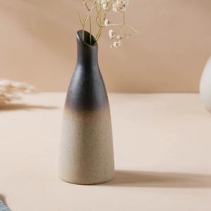 Mowtanco แจกันดอกไม้เซรามิกสีดำอินเดียงานแฮนด์เมดดีไซน์ทันสมัยหรูหราตกแต่งชั้นสำนักงานโรงแรมขายส่ง - Product Image 5