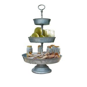Nouvelle arrivée galvanisé plateau de service forme ronde parfait pour la maison cuisine gâteau support taille personnalisée forme couleur - Product Image 5