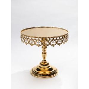 Support à gâteau en métal doré au design antique avec motifs en relief et capacité de poids élevée pour les buffets de desserts et les événements - Product Image 5