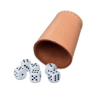 Gobelet à dés en cuir personnalisé en gros pour usine – Ensemble de gobelets à dés en cuir PU doublés de feutre silencieux avec dés - Product Image 3