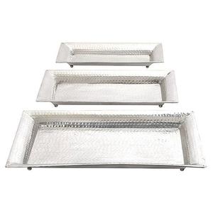 Luxury Aluminum <b>Chocolate</b> Serving <b>Wedding</b> Decorative Tabletop Dessert Platter Nickle Plated Luxury New Metal Serving Tray - Product Image 5