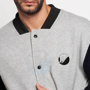 Haute qualité laine PU matériel Letterman vestes nouvelle mode à la mode OEM Service bas quantité minimale de commande léger réversible à capuche uni teint hiver - Product Image 6