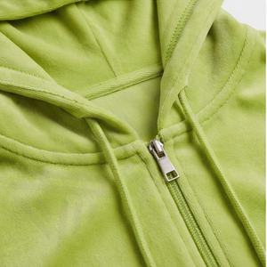 Conjunto de Dos Piezas de Chándal con Logotipo Personalizado, Sudadera con Capucha y Pantalones Deportivos de Terciopelo para Mujer, Precio de Mayoreo - Product Image 4