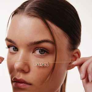 925 <b>Sterling</b> <b>Silver</b> 18k Gold Plated Christian Personalized Date Custom <b>Necklace</b> Pendant Women's CZ Minimalist Jewelry - Product Image 4