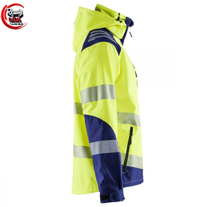 Men's Waterproof <b>Softshell</b> <b>Jacket</b> Custom Polyester Windbreaker with Breathable Feature and Reflective Accents - Product Image 5