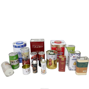 Boîtes en fer blanc personnalisées avec couvercle pour huile d'olive, chocolat, biscuits, aliments pour animaux – Fabriquées en tôle métallique - Product Image 6