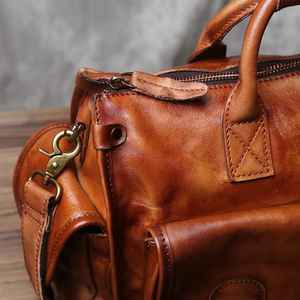 2025 Logo personnalisé nouveau arrivé sac d'affaires OEM grande capacité bureau sac d'affaires unisexe Messenger en cuir porte-documents pochette d'ordinateur - Product Image 4