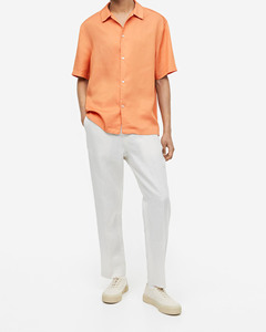 Haute qualité hommes chemises en lin Floral flanelle bas couleur unie respirant tricoté décontracté Streetwear pour l'automne-bon prix - Product Image 3