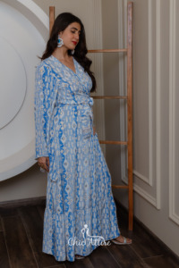 Kimono long imprimé à motif évasé pour femmes Vente en gros 2024 Long Maxi Style Beach Wear Beautiful Kimono Wear With Pockets - Product Image 2