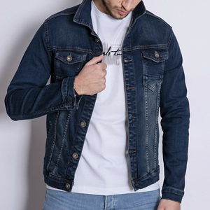 2024 veste en jean vintage pour hommes coupe surdimensionnée motif lavé avec patchwork imprimé vêtements d'extérieur d'automne en style jean - Product Image 1