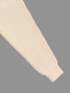 Suéter Cárdigan Informal Blanco para Mujer, Tejido Calado de Poliéster/Algodón, Hecho en Bangladés - Product Image 4