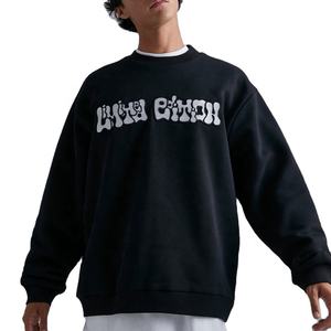 Alta calidad Unisex francés Terry algodón en blanco pulóver Sudadera con capucha Streetwear bordado parche de gran tamaño hombres polar en relieve 3D - Product Image 1