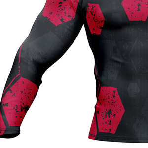 Venta al por mayor de logotipo personalizado de fábrica de impresión Rash Guard mejor diseño de los hombres de manga larga Rash Guard - Product Image 4