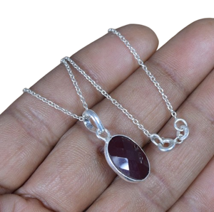 เครื่องประดับจี้สไตล์โบโฮทำด้วยมือเงิน925อัญมณีโกเมนเงินแท้จี้เครื่องประดับสำหรับผู้หญิงของขวัญสำหรับผู้หญิงสำหรับเธอ - Product Image 1