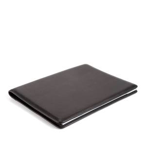 Padfolio estándar negro de cuero genuino A4 con lazo para bolígrafo - Product Image 3