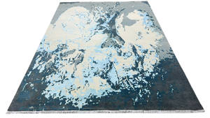 พรมทอแบบเปอร์เซียซักได้หนาเป็นพิเศษสำหรับตกแต่งพื้นดีไซน์ทันสมัยหรูหราทำจากไม้ไผ่ผ้าไหมสานแบบถักมือ - Product Image 2