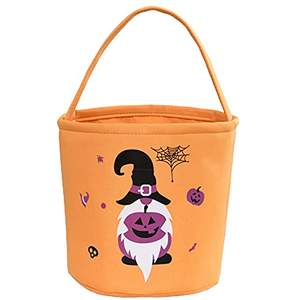 Cubo de truco o trato de Halloween, cesta de dulces de calabaza de Halloween, cubos, bolsas de regalo reutilizables para niños, suministros para fiestas de Halloween, OEM - Product Image 3