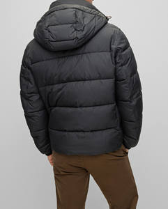 Casual Canvas Waterproof Breathable Hooded <b>Zip</b>-<b>Up</b> Coat Wholesale High Quality Thick Winter Puffer Jacket for Men - Product Image 5