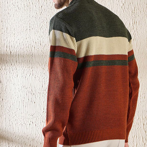 OEM personalizado de invierno de punto suéter de los hombres mejor diseñador de los hombres de encargo de media cremallera suéter para la venta - Product Image 4