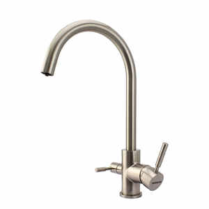 Robinet de cuisine 3 voies pour système RO, évier de cuisine en laiton, filtre 3 en 1, robinet de cuisine à <span class=keywords><strong>double</strong></span> poignée, robinet 3 voies, rubinetto a tre vie - Product Image 1